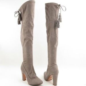 BRAND NEW- IN BOX SCHUTZ  Over the Knee  BEAU Boots in color, Mouse ( 9B)